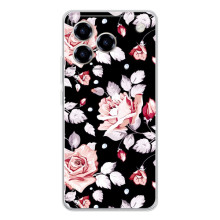 Чехлы с Цветами для ZTE Blade A76 (VPrint) (Цветочки на черном)