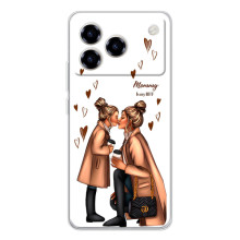 Чехол с печатью для ZTE Blade A76 - (Мама с ребенком) (AlphaPrint) (Дочка и мама)
