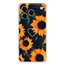 Чехлы с картинкой Подсолнухов для Блейд А76 – Сердечко в подсолнухах