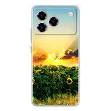 Чехлы с картинкой Подсолнухов для Блейд А76 – Закат Солнца
