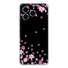 Чехол для Блейд А76 - с принтом (Дизайнерские) (AlphaPrint) (Цветочки маленькие)