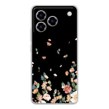 Чехол для Блейд А76 - с принтом (Дизайнерские) (AlphaPrint) (Маленькие цветы)