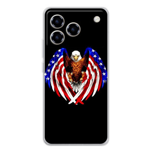 Чехол Флаг USA для ZTE Blade A76 – Крылья США
