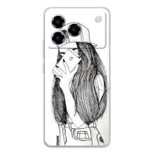 Чехол с печатью для ZTE Blade A76 - (Мода) (AlphaPrint) (Фото девочки)