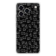 Чехол на тематику: Коты для ZTE Blade A76 – Котики на черном