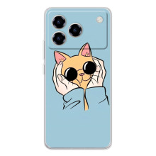 Бампер з зображенням Котиків для Блейд А76 (КОТИК в окулярах)