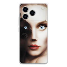 Бампер з зображенням Котиків для Блейд А76 (Жінка кішка)