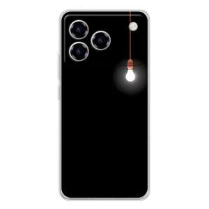 Чехол с картинками на черном фоне для ZTE Blade A76 – Лампочка