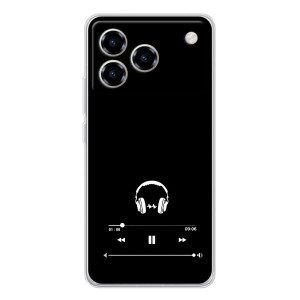 Чехол с картинками на черном фоне для ZTE Blade A76 – Плеер