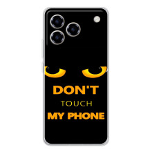 Чехол с Прикольным принтом на ZTE Blade A76 (Не трогай мой телефон)