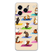 Чехол с Прикольным принтом на ZTE Blade A76 (Ёга свинок)