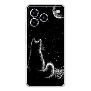 Чохол з принтом для ZTE Blade A76 (AlphaPrint) Модні коти