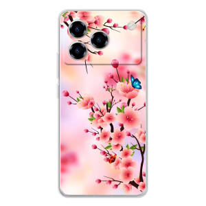 Чехол с принтом САКУРЫ на ZTE Blade A76 – Бабочки на сакуре