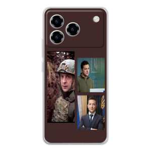 Чехол для ZTE Blade A76 (AlphaPrint - с принтом Зеленского)