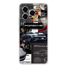 Чехол с авто Порше для ZTE Blade A76 – Коллаж Порше