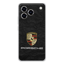 Чехол с авто Порше для ZTE Blade A76 – Логотип Порше