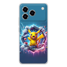 Чехол с Пикачу на ZTE Blade A76 – Лого Пикачу