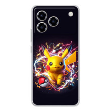 Чехол с Пикачу на ZTE Blade A76 – Пикачу с мячом