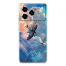 Чехол с принтом дракон Беззубик для  – Беззубик в небе