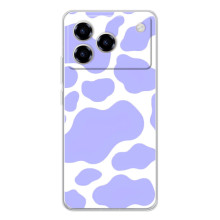 Чехол с принтом коровы на Блейд А76 – Фиолетовый принт