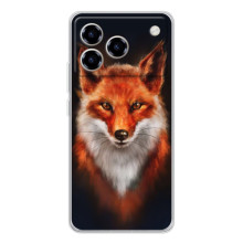 Чохол з принтом лисички  (Лисиця на чорному)