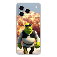 Печатный чехол с принтом Шрек для ZTE Blade A76 – Стильный Шрек