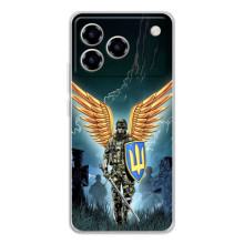 Чохол з українським воїном на ZTE Blade A76 (Крилатий воїн)