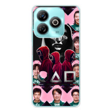 Чехол Гра в кальмара для ZTE Blade A76 – Персонажи игры кальмара