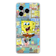 Силиконовый чехол Спанч Боб на Блейд А76 (Радостный Спанч Боб)