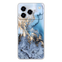 Мраморный чехол на ZTE Blade A76 (VPrint) – Нежный мрамор