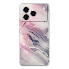 Мраморный чехол на ZTE Blade A76 (VPrint) – Пурпурный Мрамор