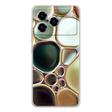 Мраморный чехол на ZTE Blade A76 (VPrint) – Радужный Мрамор