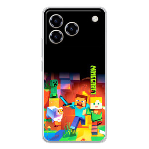 Чехлы для ZTE Blade A76 (Персонажи Майн Крафт) – Герой Майнкрафт