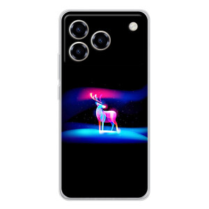 Силиконовый бампер с картинкой животных для ZTE Blade A76 (Яркий олень)
