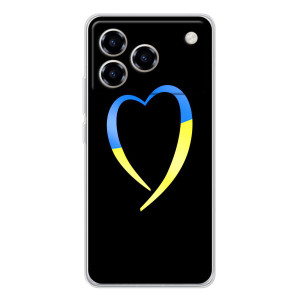 Силиконовый Чехол на ZTE Blade A76 (Я-Украина) – Украинское сердце