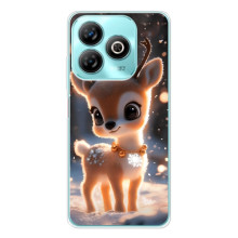 Яркий чехол для ZTE Blade A76 с Зимними Оленятами – Оленёнок