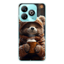 Друкований чохол 'Звірята з кавою' для ZTE Blade A76 – Мішка з кавою