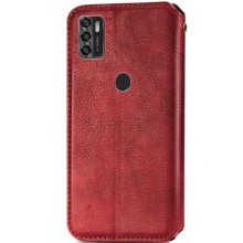 Кожаный чехол книжка GETMAN Cubic (PU) для ZTE Blade A7s (2020) – Красный