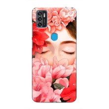 Чехлы (ART) Цветы на ZTE Blade A7s 2020 (VPrint) (Глаза в цветах)