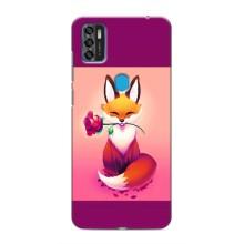 Чехлы с картинкой Лисички для ZTE Blade A7s 2020 (VPrint) (Лисичка с розочкой)