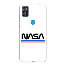 Силіконовый бампер з принтом "Наса" на ZTE Blade A7s 2020 (NASA на білому тлі)