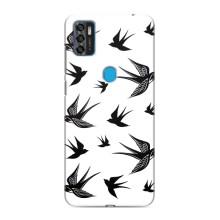 Чехол с птицами на ZTE Blade A7s 2020 (VPrint) (Ласточки)