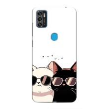 Чохол з малюнком кіт на ZTE Blade A7s 2020 – Коти в окулярах