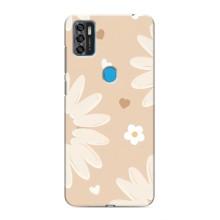 Чохол з квітковим принтом на ZTE Blade A7s 2020 – Бежеві квіти