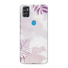 Чохол з квітковим принтом на ZTE Blade A7s 2020 – Фіолетове листя