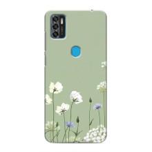 Чохол з квітковим принтом на ZTE Blade A7s 2020 – Квіти на зеленому