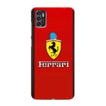 Силиконовый бампер с картинкой машины на ZTE Blade A7s 2020 (Ferrari Logo)