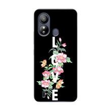 Чехлы для любимой на ЗТЕ Блейд Л220 (VPrint) (Цветы LOVE)