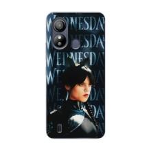 Чехлы Венсдей на ZTE Blade L220 Уэнсдей (AlphaPrint) (Уэнздей кошка)