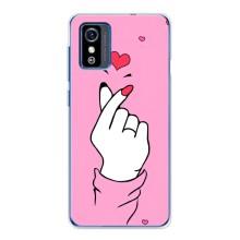 Чехол с принтом для ZTE Blade L9 (AlphaPrint - Знак сердечка)